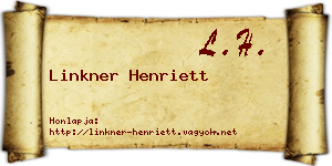 Linkner Henriett névjegykártya